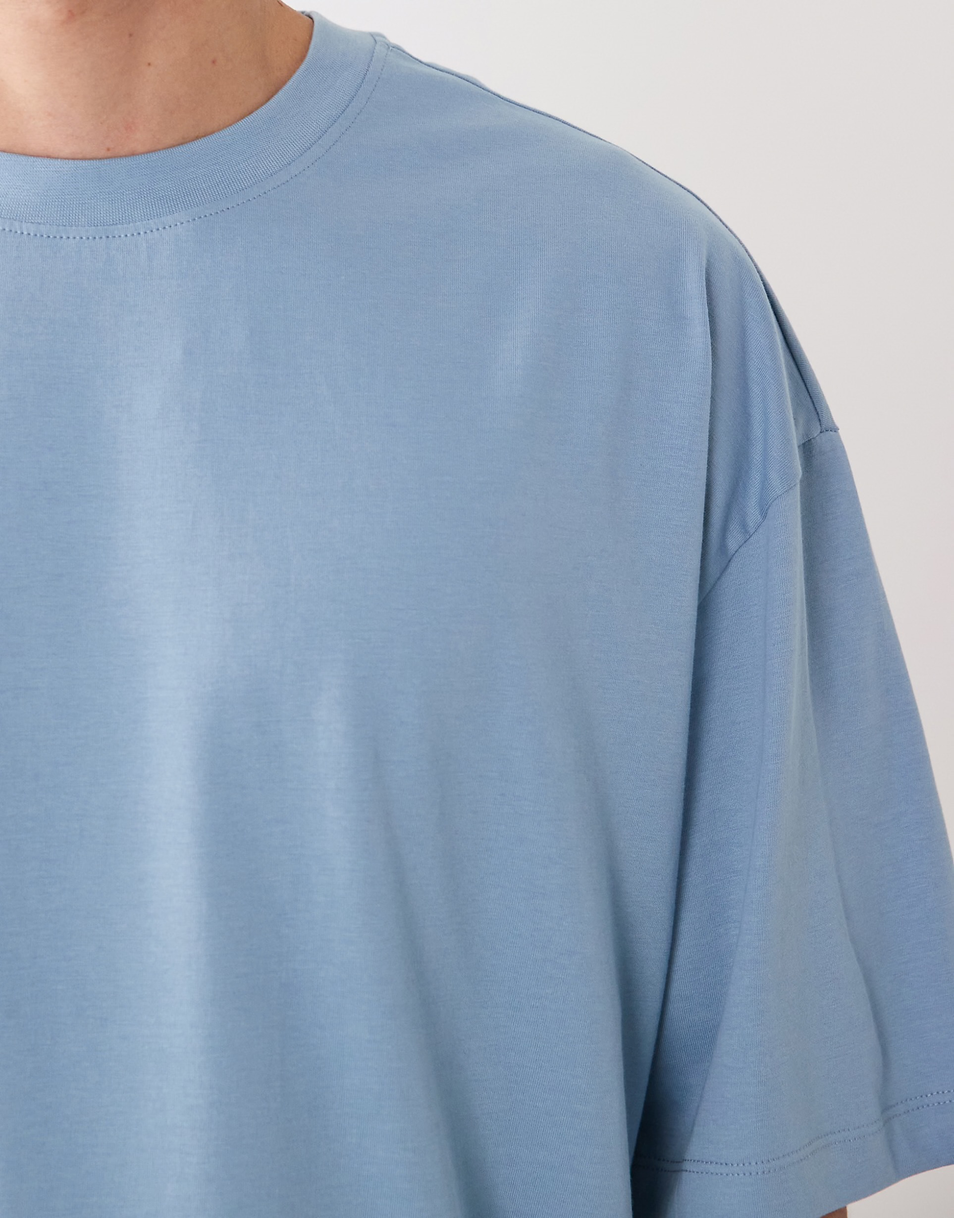 Plain Sea blue T photo 5