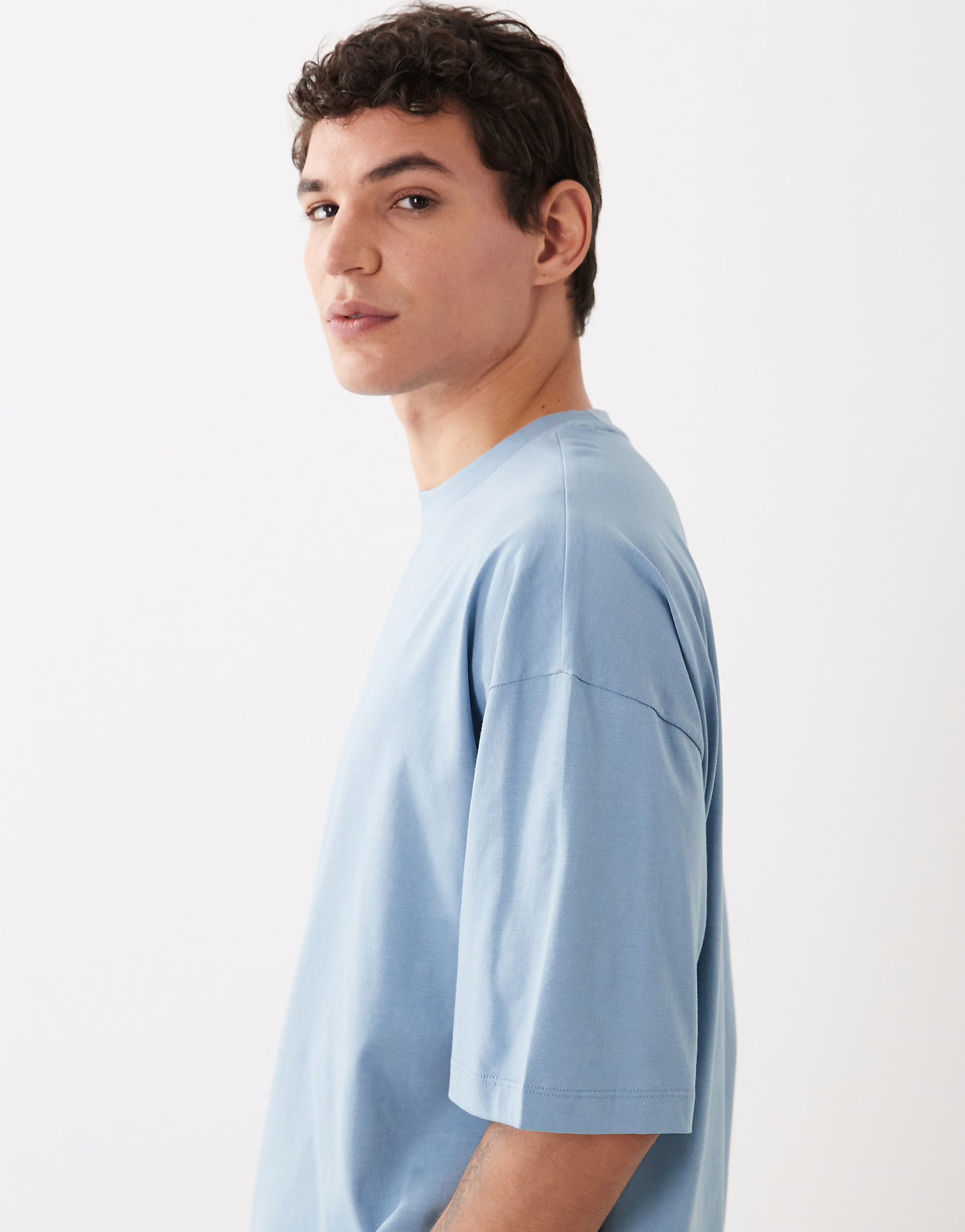 Plain Sea blue T photo 4